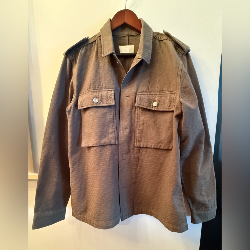 7 For All Mankind Olive Utility Jacket Men’s Military Chore Overshirt